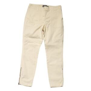 NWOT Butter Yellow Denim Pants Euro Summer Cruise Preppy Minimalist Utility - 28